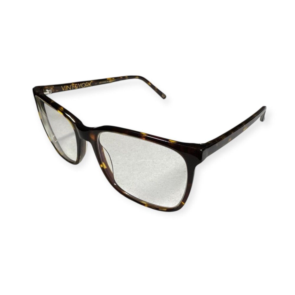 Vint & York Clarence Eyeglasses Tortoise Shell Eyeglasses Full Rim 145mm w/ Case